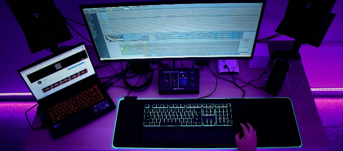 a person playing a piano